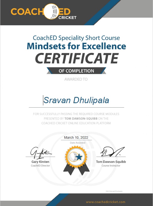 mindset cert